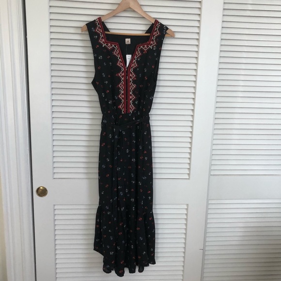 GAP • Boho sprig floral midi w/embroidered yoke - Picture 3 of 8